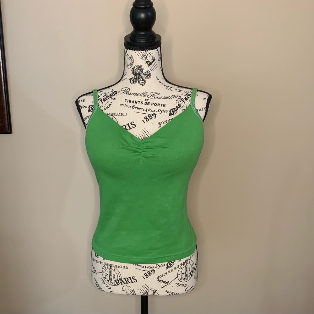 One Step Up Plus Green Camisole